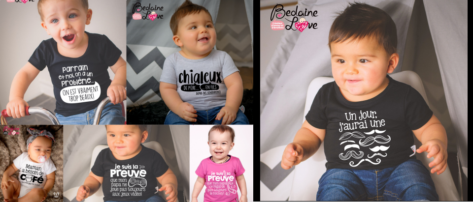 EVRYLON T-Shirt /« I Love Mama /» pour b/éb/é Fille avec Inscription /« I Love Mama /» Blanc